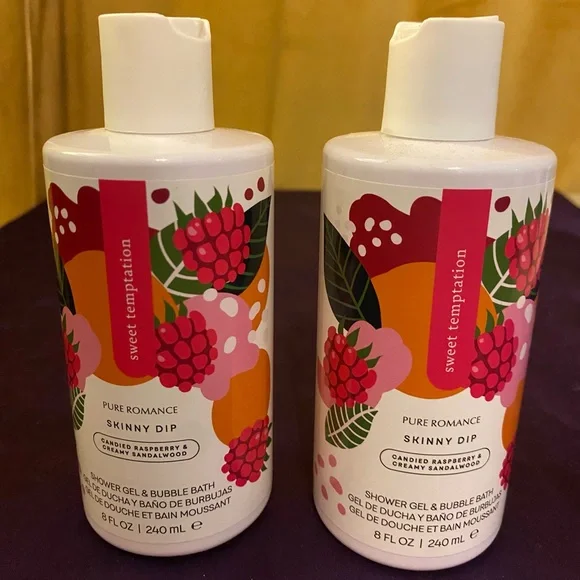 NEW PURE ROMANCE Set Of 2 Sweet Temptation Shower Gel Cranberry & Sandalwood 🥰 - Picture 6 of 6